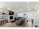 7049 85 Street, Grande Prairie, AB  - Indoor Photo Showing Living Room With Fireplace 