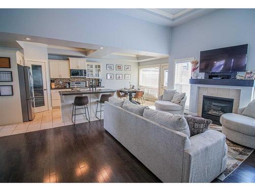 8669 117 Avenue, Grande Prairie, AB - Indoor Photo Showing Living Room With Fireplace