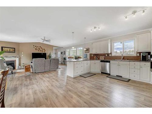 730073 Range Road 91, Rural Grande Prairie No. 1, County Of, AB - Indoor Photo Showing Kitchen With Fireplace