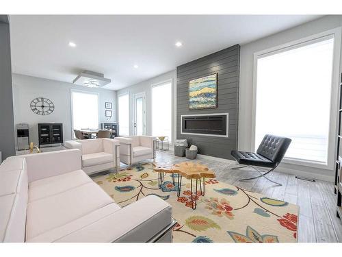 5705 Poplar Lane, Rural Grande Prairie No. 1, County Of, AB - Indoor Photo Showing Living Room With Fireplace