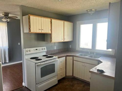 10033 Hoppe, Grande Cache, AB - Indoor Photo Showing Kitchen With Double Sink