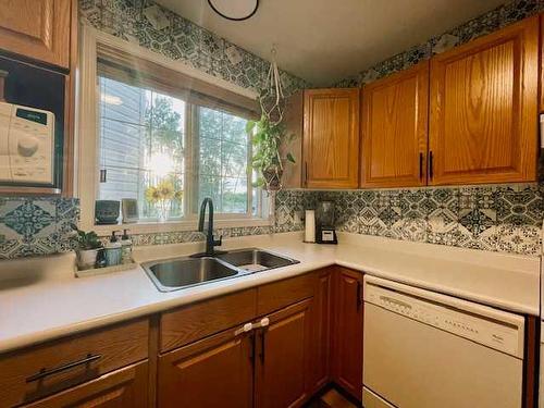 10206 106 Street, High Level, AB - Indoor Photo Showing Kitchen With Double Sink