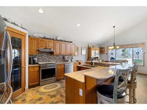 7413 102 Street, Grande Prairie, AB - Indoor Photo Showing Kitchen With Stainless Steel Kitchen With Double Sink