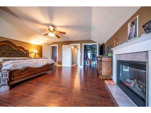 Rge Rd 54, Rural Spirit River No. 133, M.D. Of, AB - Indoor Photo Showing Bedroom With Fireplace