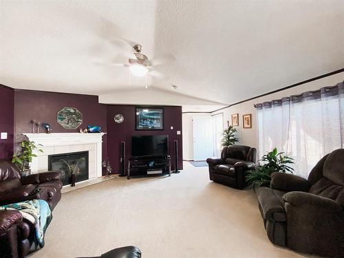 8366 794 Township, Rural Saddle Hills County, AB - Indoor Photo Showing Living Room With Fireplace