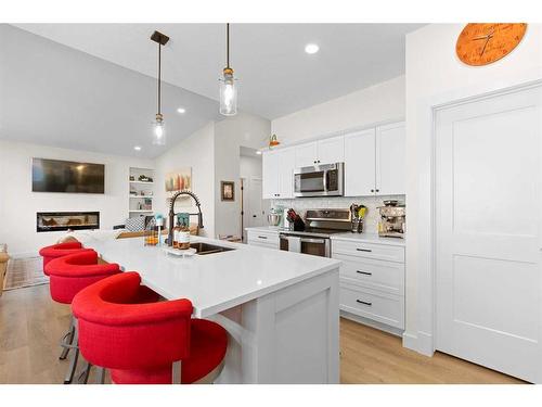 11926 79 Avenue, Grande Prairie, AB - Indoor Photo Showing Kitchen With Fireplace With Double Sink With Upgraded Kitchen