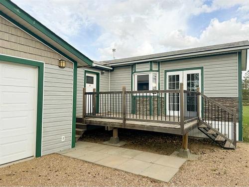 5008 49 Avenue, Guy, AB - Outdoor With Deck Patio Veranda With Exterior