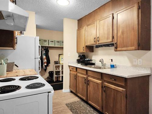 104-11114 Hoppe Avenue, Grande Cache, AB - Indoor Photo Showing Kitchen With Double Sink