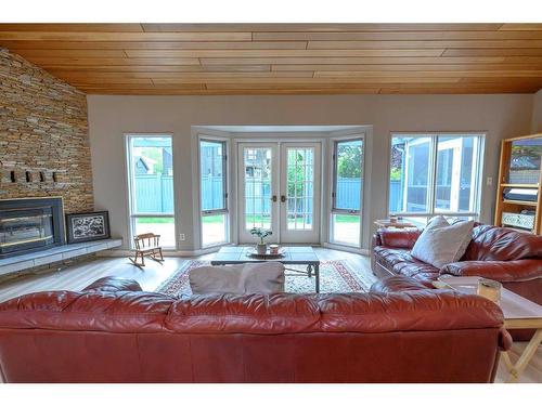 6101 96A Street, Grande Prairie, AB - Indoor Photo Showing Living Room With Fireplace