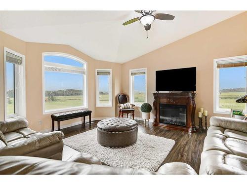 2-100011 Twp 722 Road, Rural Grande Prairie No. 1, County Of, AB - Indoor Photo Showing Living Room With Fireplace