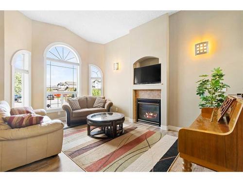 9705 66 Avenue, Grande Prairie, AB - Indoor Photo Showing Living Room With Fireplace