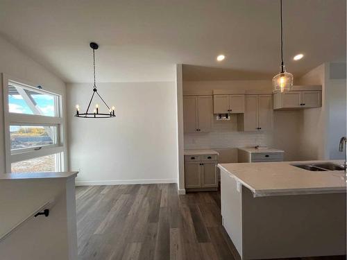 8518 87 Street, Grande Prairie, AB - Indoor Photo Showing Kitchen With Double Sink