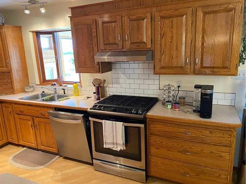 8080 Twp Rd 820, Rural Saddle Hills County, AB - Indoor Photo Showing Kitchen With Double Sink