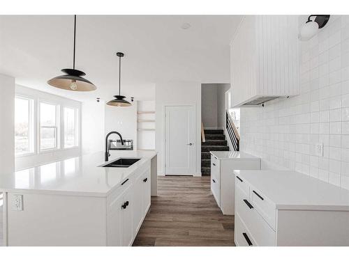 8221 87 Street, Grande Prairie, AB - Indoor Photo Showing Kitchen With Double Sink With Upgraded Kitchen