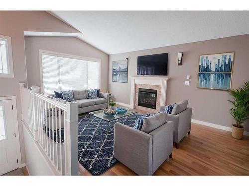 11338 59 Avenue, Grande Prairie, AB - Indoor Photo Showing Living Room With Fireplace