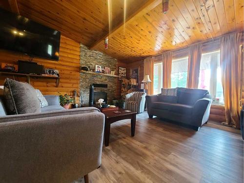 863036 Range Road 242, Rural Northern Lights, County Of, AB - Indoor Photo Showing Living Room With Fireplace