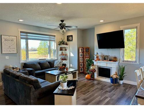 814057 Range Road 20, Rural Fairview No. 136, M.D. Of, AB - Indoor Photo Showing Living Room With Fireplace