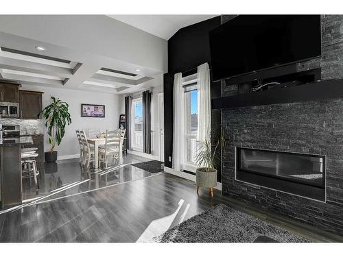 11425 73 Avenue, Grande Prairie, AB - Indoor Photo Showing Living Room With Fireplace