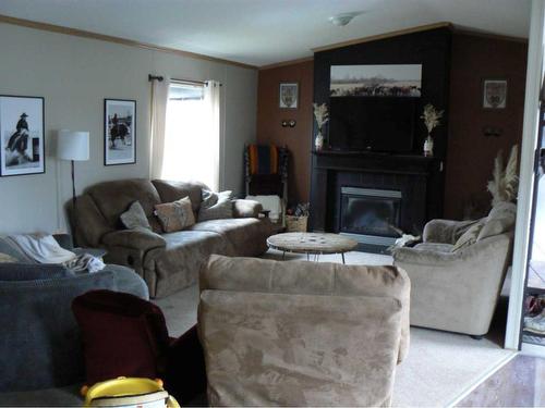 19418 730 Township, High Prairie, AB - Indoor Photo Showing Living Room With Fireplace