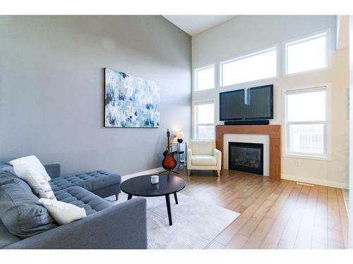 10402 135 Avenue, Grande Prairie, AB - Indoor Photo Showing Living Room With Fireplace