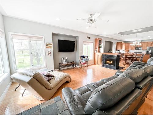 513 1St B Street Sw, Falher, AB - Indoor Photo Showing Living Room With Fireplace