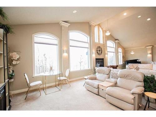 12602 Lakeshore Drive, Grande Prairie, AB - Indoor Photo Showing Living Room With Fireplace