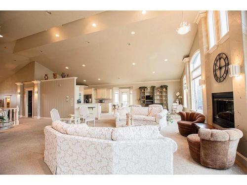 12602 Lakeshore Drive, Grande Prairie, AB - Indoor Photo Showing Living Room With Fireplace