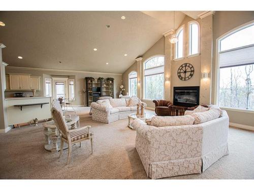 12602 Lakeshore Drive, Grande Prairie, AB - Indoor Photo Showing Living Room With Fireplace