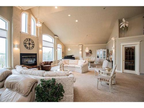 12602 Lakeshore Drive, Grande Prairie, AB - Indoor Photo Showing Living Room With Fireplace