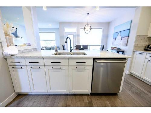 8518 71A Avenue, Grande Prairie, AB - Indoor Photo Showing Kitchen With Double Sink