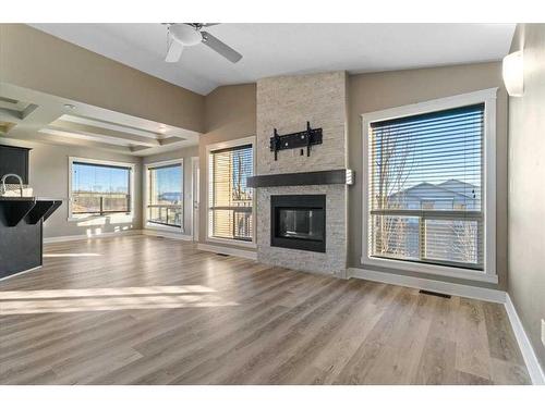 8625 62 Avenue, Grande Prairie, AB - Indoor Photo Showing Living Room With Fireplace