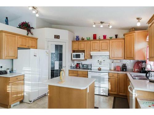 12705 90A Street, Grande Prairie, AB - Indoor Photo Showing Kitchen With Double Sink