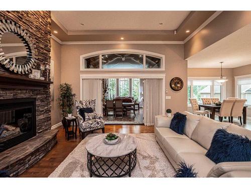 8017 Tamarack Close, Rural Grande Prairie No. 1, County Of, AB - Indoor Photo Showing Living Room With Fireplace