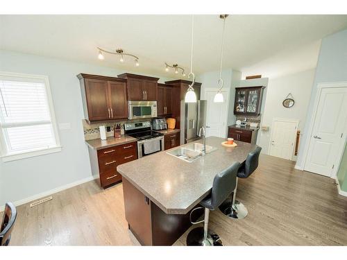 8822 73 Avenue, Grande Prairie, AB - Indoor Photo Showing Kitchen With Stainless Steel Kitchen With Double Sink