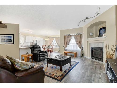 12309 Crystal Lake Drive, Grande Prairie, AB - Indoor Photo Showing Living Room With Fireplace