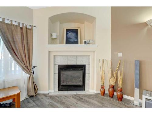 12309 Crystal Lake Drive, Grande Prairie, AB - Indoor Photo Showing Living Room With Fireplace