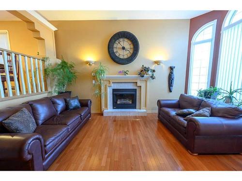 11918 105 Street, Grande Prairie, AB - Indoor Photo Showing Living Room With Fireplace