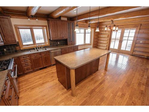 724056 Range Road 55, Rural Grande Prairie No. 1, County Of, AB - Indoor Photo Showing Kitchen With Double Sink