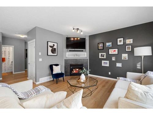 9434 Willow Drive, Grande Prairie, AB - Indoor Photo Showing Living Room With Fireplace