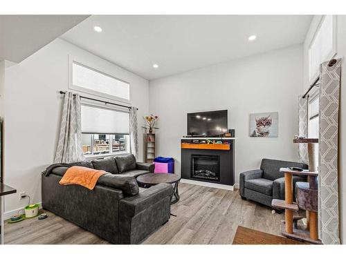 11922 79 Avenue, Grande Prairie, AB - Indoor Photo Showing Living Room With Fireplace