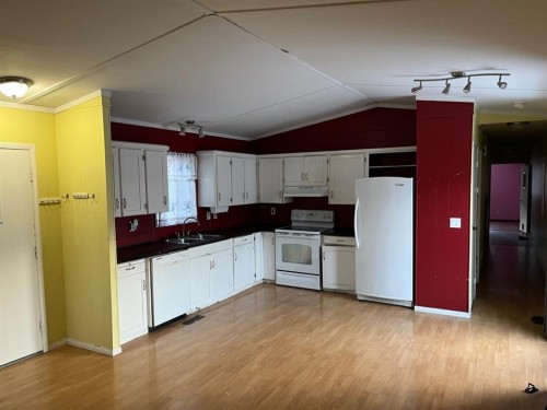9913 80 Avenue, Peace River, AB - Indoor Photo Showing Kitchen With Double Sink