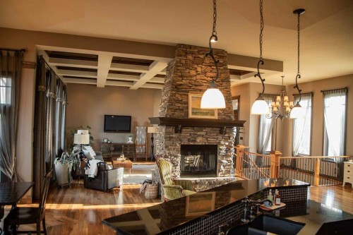 13 Chinook Crescent, High Level, AB - Indoor Photo Showing Other Room With Fireplace