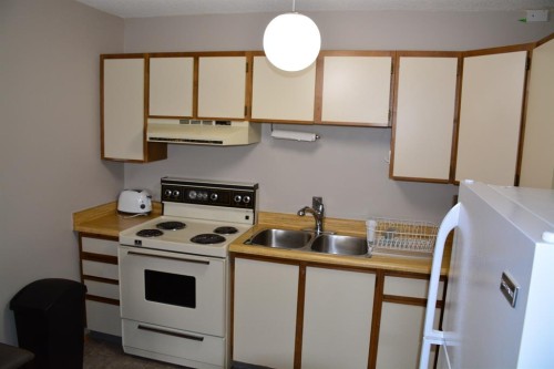 101-215-10118 100 Avenue, Peace River, AB - Indoor Photo Showing Kitchen With Double Sink