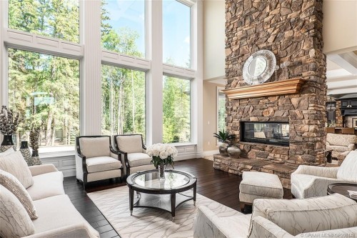 8018 Willow Grove Way, Rural Grande Prairie No. 1, County Of, AB - Indoor Photo Showing Living Room With Fireplace