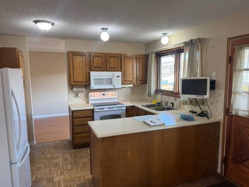 7305 96 Street, Peace River, AB - Indoor Photo Showing Kitchen With Double Sink