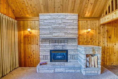 745 Cedar Street, Beaverlodge, AB - Indoor With Fireplace