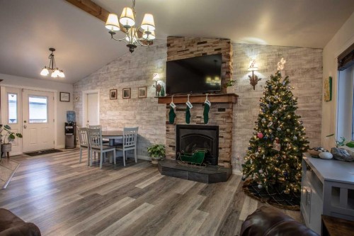 2 Black Spruce Drive, High Level, AB - Indoor With Fireplace