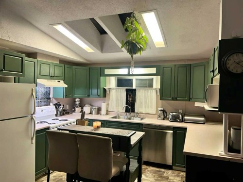 10907 97 Street, Clairmont, AB - Indoor Photo Showing Kitchen With Double Sink