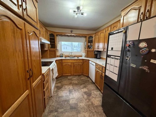 10402 101 Street, High Level, AB - Indoor Photo Showing Kitchen With Double Sink