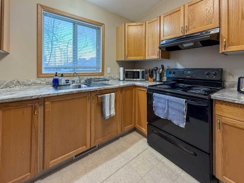 9002 63 Avenue, Grande Prairie, AB - Indoor Photo Showing Kitchen With Double Sink